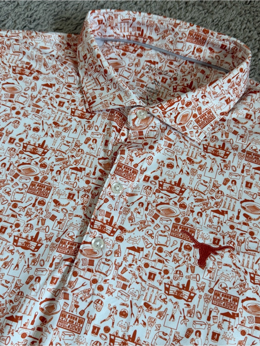 Johnnie O University of Texas Tailgater Longhorns Performance Short Sleeve Polo